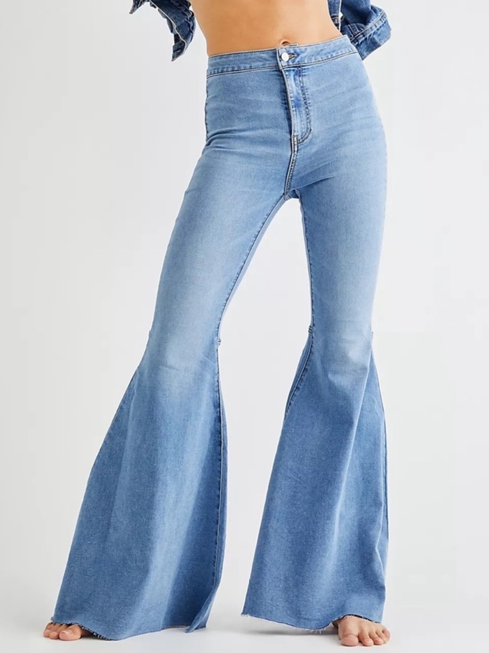 Free People Just Float On Flare Jeans Bell Bottoms We the Free Size 30